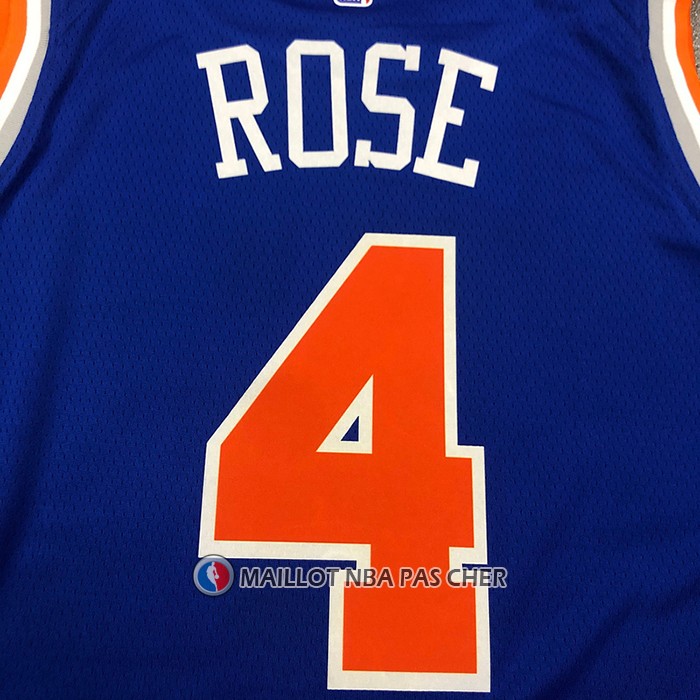 Maillot New York Knicks Derrick Rose NO 4 Icon Bleu